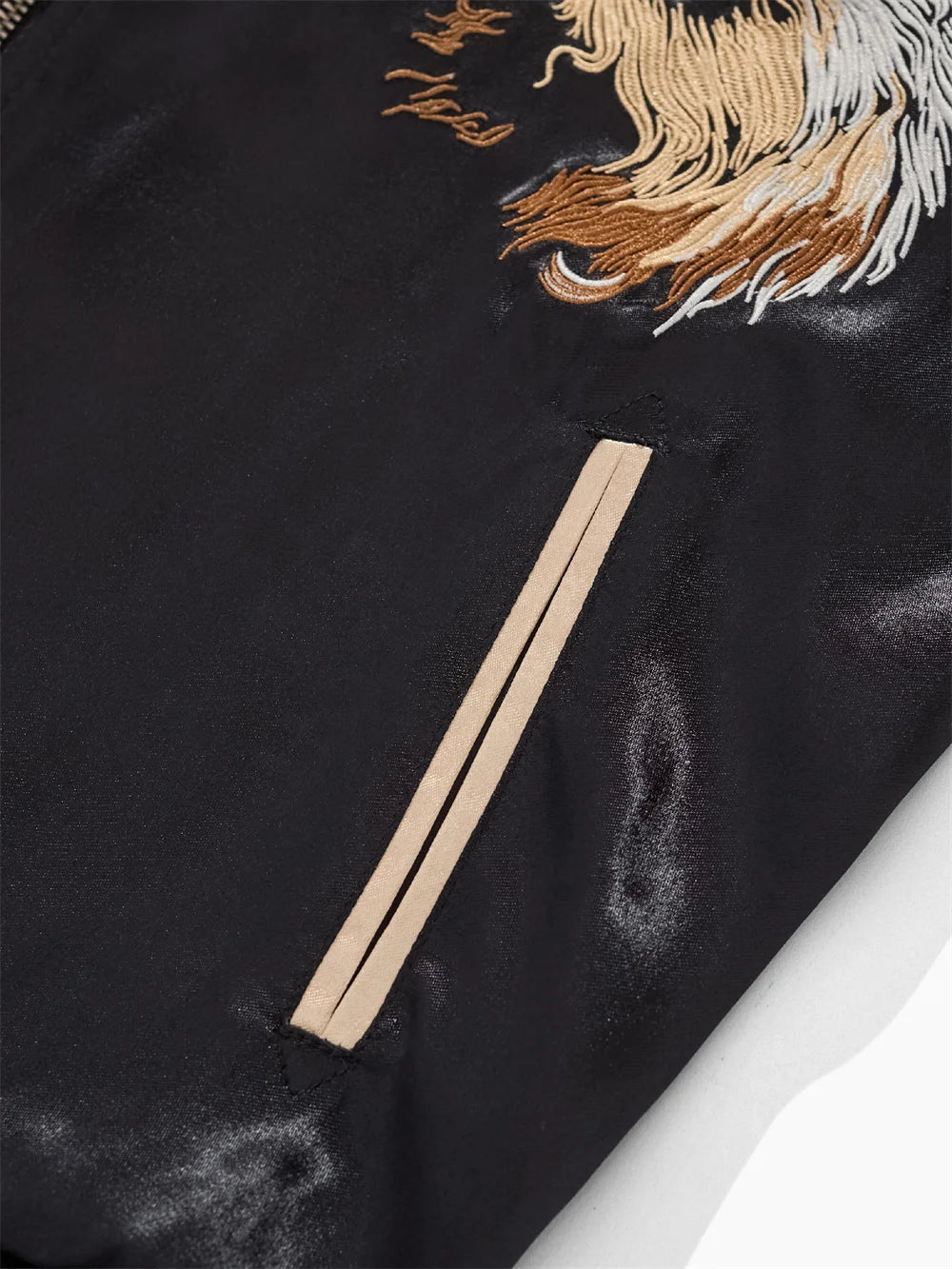 Fashion Anime Lion Flower Embroidered Zipper Jacket Streetwear Hip Hop Men's Harajuku Japanese Baseball Coat Bomber Jacket