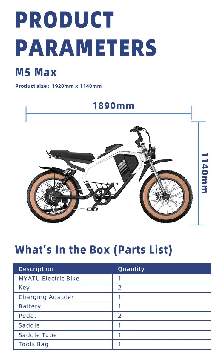 E-Bike 1500W Motor 52V20AH All-terrain Fully Suspended Off-road Motorcycle Electric Bike 20*4.0-inch Fat Tire  Electric Bicycle