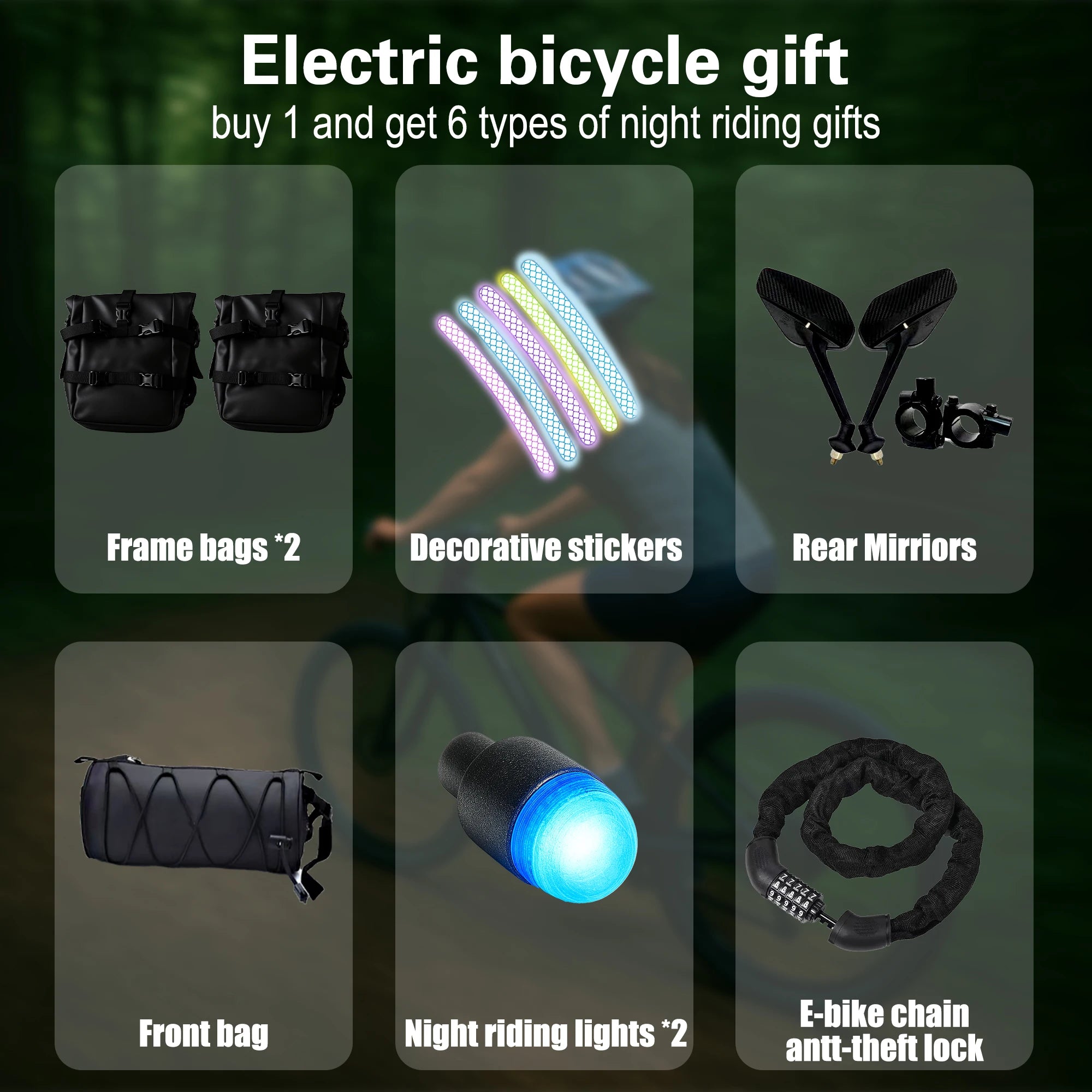 BAOLUJIE M2 Electric Bike Adults Mountain Bike 60V 25AH 20" Tires Ebike 2000W High-speed Motor Max Speed 45MPH【1 Year Warranty】