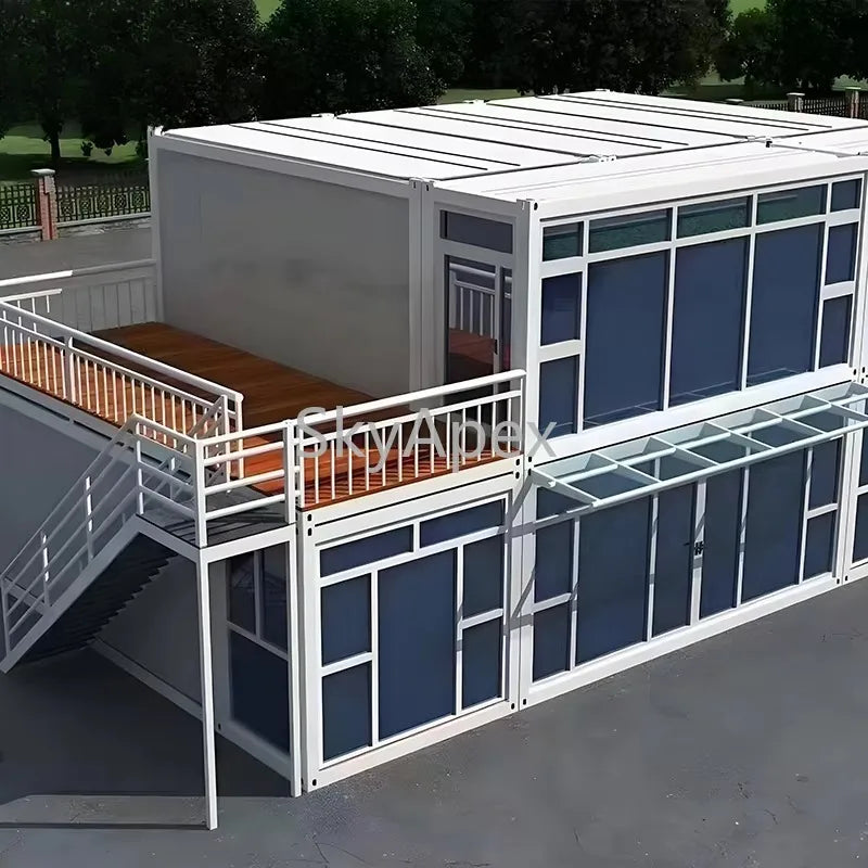 Customizable  High Quality  20Ft Prefabricated Expandable Container House Bathroom Kitchen Prefab Villa Portable Home Waterproof