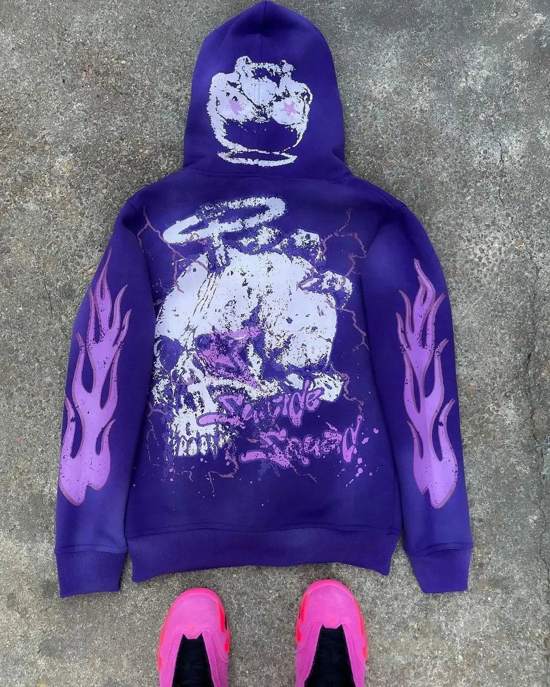 6XL Y2K Cartoon Graphic Hoodies For Man, Hiphop Anime Zipper Mans Hoodie, Woman Oversized Crop Tops
