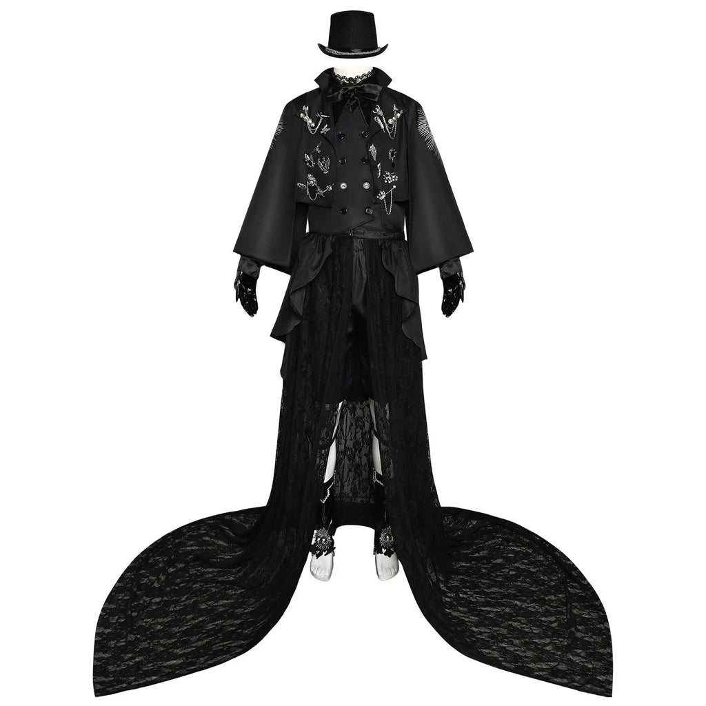 15th Anniversary Black Butler Cosplay Costume Stage Performance Anime Outfit Formal Wear Vocaloid Vsinger Dry Clean Only