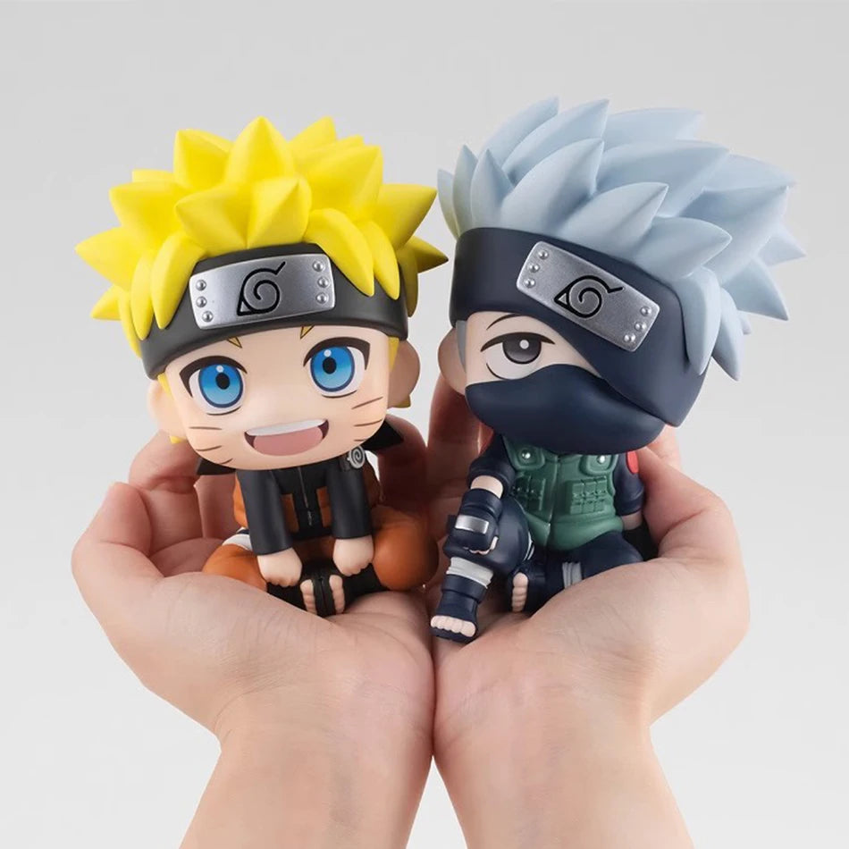 HOT Naruto Anime Figure Naruto Kakashi Action Figure Q Version Kawaii Sasuke Itachi Figurine Car Decoration Collection Model Toy