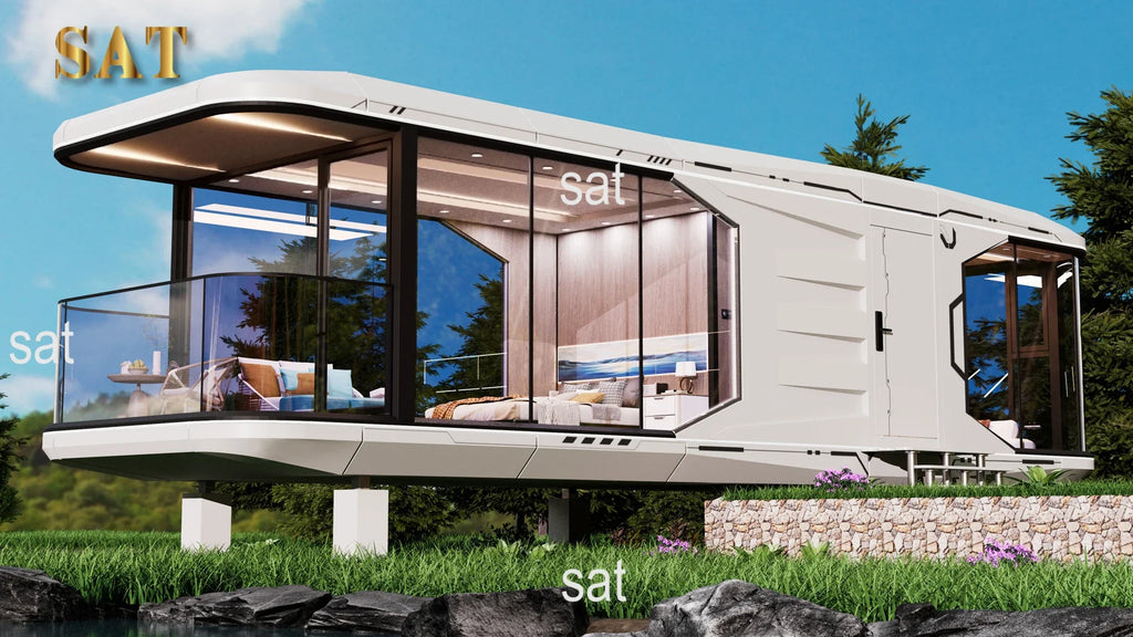 A for Multi-Functional Luxury Prefab Living Homes Micro Office Modular Container Apple Cabin Capsule House