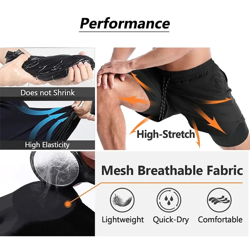 Anime Baki Hanma Gym Workout Shorts for Men Athletic Quick Dry 2 in 1 Compression Shorts Cosplay Costume