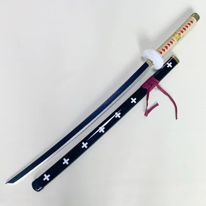 104cm Zoro Katana Sandai Kitetsu Sword Wooden Ninja Blade Anime Cosplay Prop Real Size Japanese Katana Samurai Sabre Kid Toy