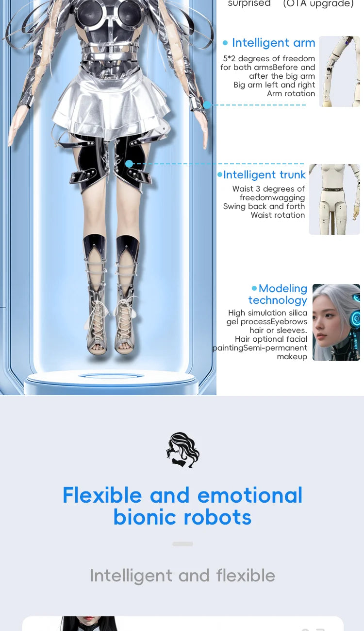 2026 Hot Selling-Bionic Humanoid Robot Can Customize Face, Facial Expressions, Movements, Body Movements and Welcome Robots.