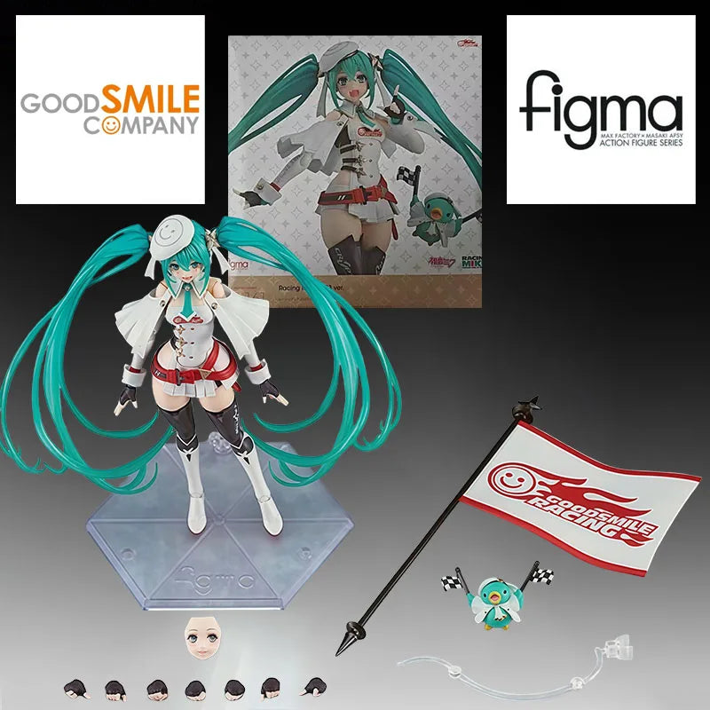 GSC Genuine FINGMA Anime Figure #SP-161 Racing Miku 2023 150mm Action Figure Toys for Boys Kids Gift Collectible Model Ornaments