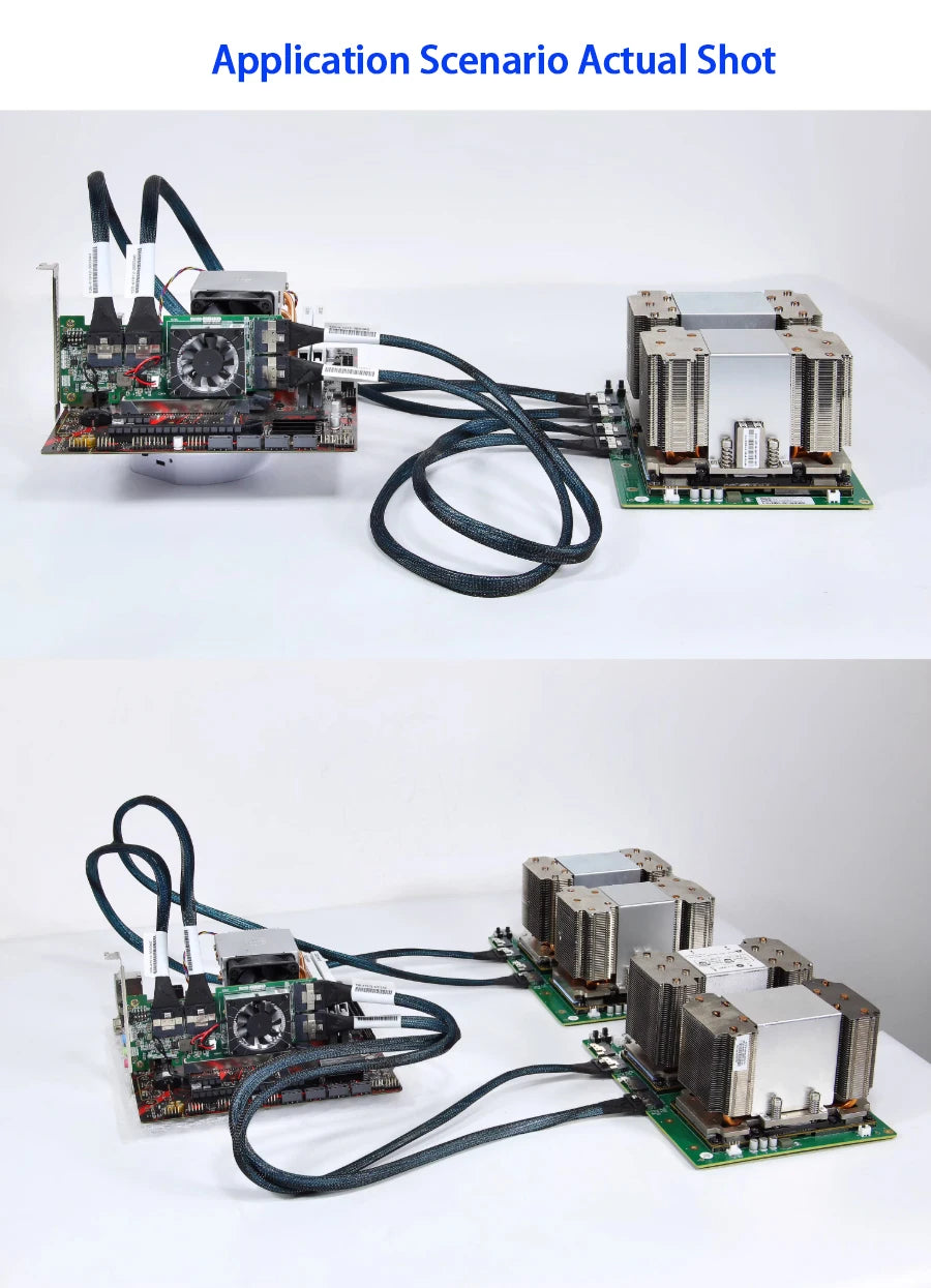 SXM2 for NVIDIA V100 GPU Adapter Board Card NVLink 300G 4-Port 4‑Way / Dual-Card Dual-Channel Pass-Through Expansion Backplane