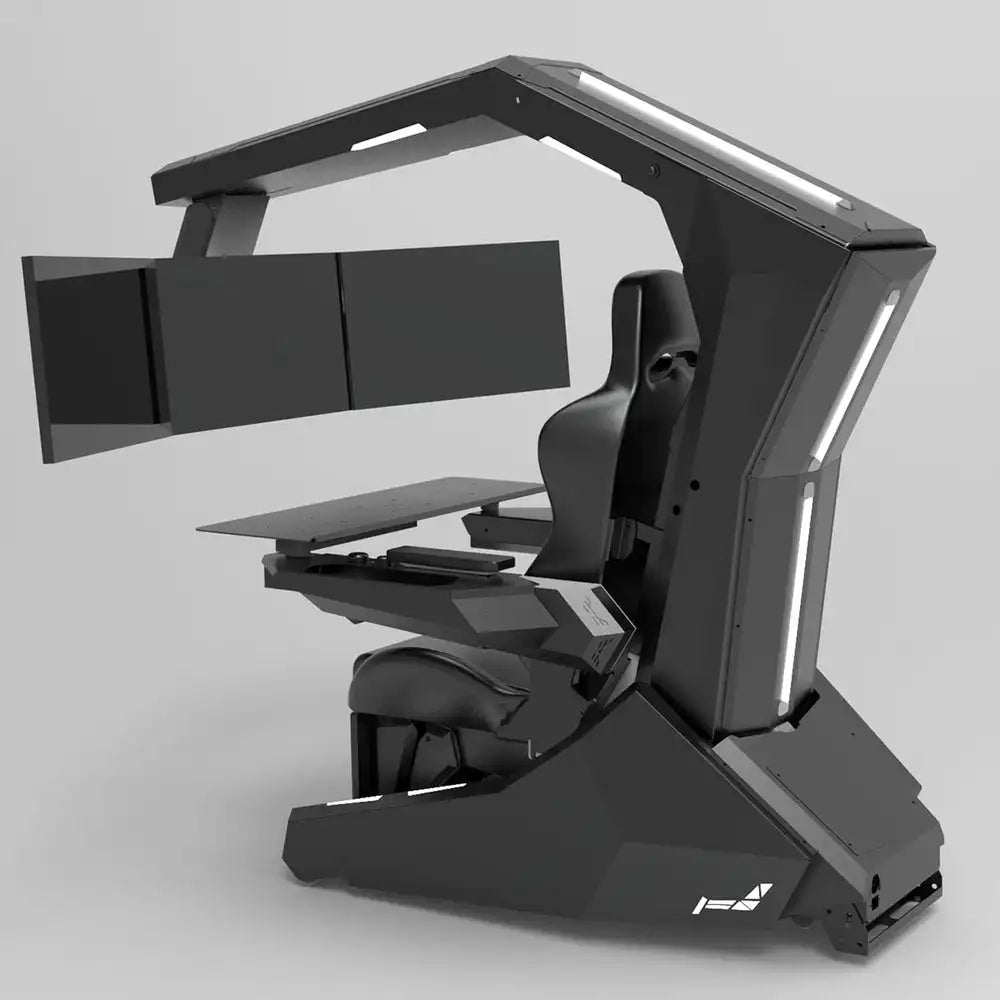 Imperator R1 Pro Recline zero Gravity Gaming Cockpit Massage Speaker Monitor Adjustable RGB Chair Workstation Computer Cockpit