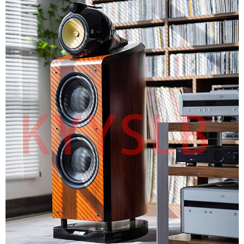 10 Inch M10 Three Way 4 Unit Double Woofer Hifi Speaker Hi-end Floor Speaker Large Home Theater System 300W 8 Ohm