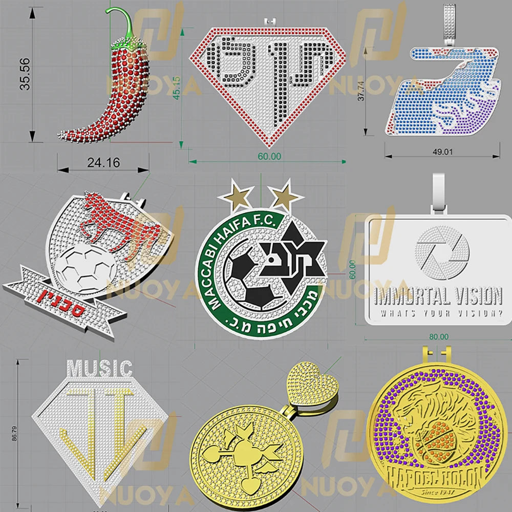 3D Pendant with Custom Design - Unique Personalized Necklace for Men and Women, Multiple Shapes and Symbol, Anniversary Gift