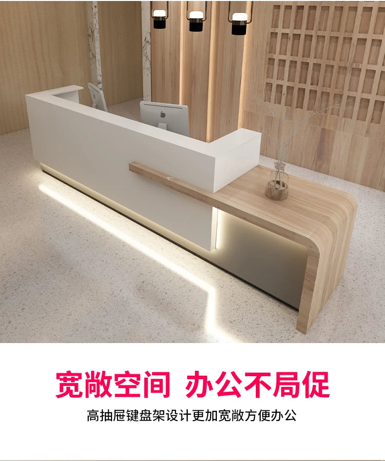 Italian Style Clothing Shop Reception Desks Hotel Luxury Beauty Salon Reception Desks Simplicity Office Furniture Recepce HBRD