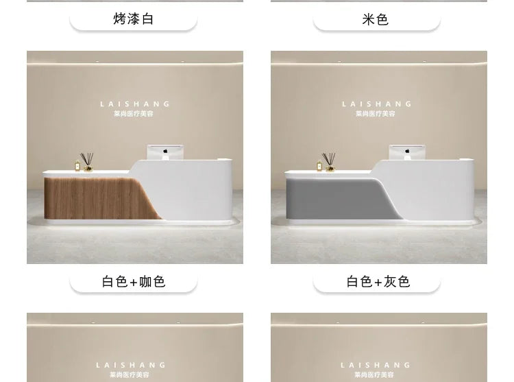 New arriveLuxury Nail Art Modern Minimalist Company Reception Desk Training Institution Information Desk Beauty Salon Dental Cli