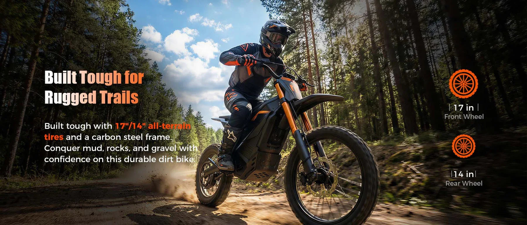 6000W PEAK ELECTRIC DIRT BIKE 60V 30AH OFF-ROAD BICYCLES 50MPH E-BIKE FOR ADULTS