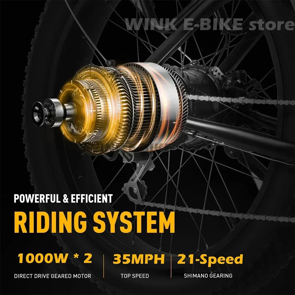 City Electric Bicycle 48v 22.4 ah battery adult 2000W Dual Motor 26 inch tire All terrain Hydraulic brake multi-function E-bike