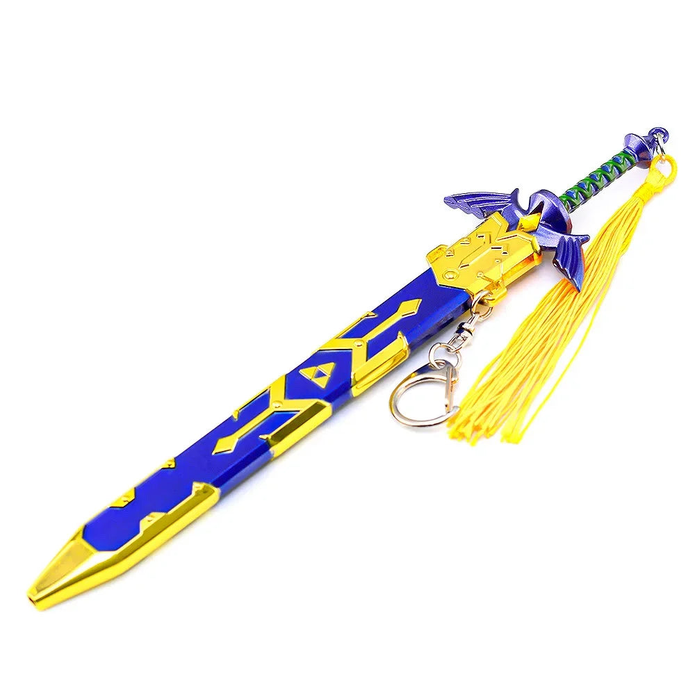 22cm Master Sword The Hyrule Fantasy Tears of The Kingdom Metal Weapon Model Sword Blade Keychain Ornament Crafts Gifts Toys
