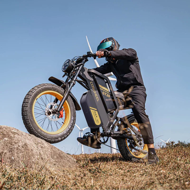 COSWHEEL GT20 MAX Electric Dirt Bike Teens Adults, 2000W 60V E-Bike with Dual Suspension, Hydraulic Brakes, Off-Road Tires