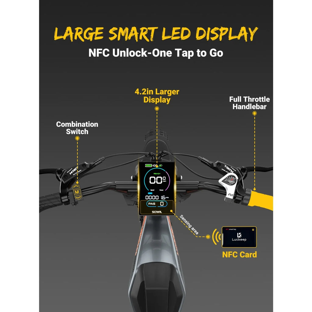 E-Bike 1500W Motor 52V20AH All-terrain Fully Suspended Off-road Motorcycle Electric Bike 20*4.0-inch Fat Tire  Electric Bicycle