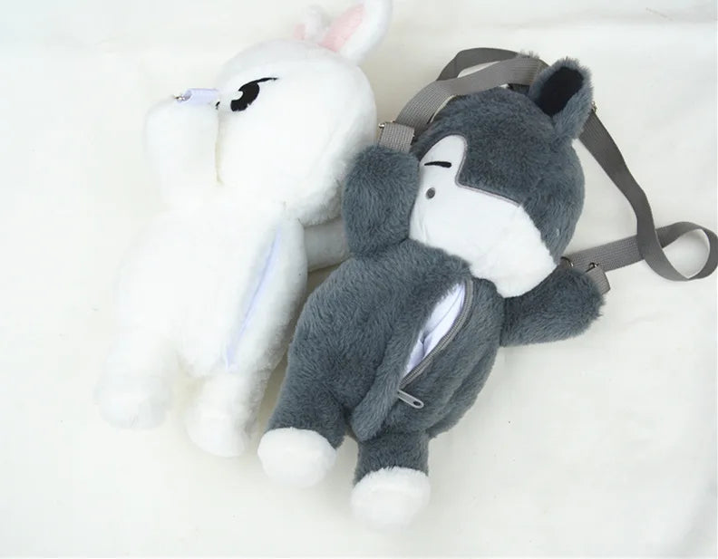 K-POP Beige Dog Plush Kawaii SKZOO Stuffed Animals Doll, Crossbody Bag for Girls Kids Fans Birthday Present