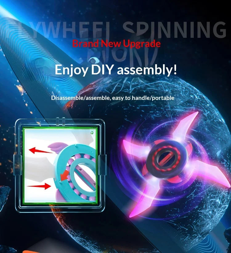 Light Up Ninja Star Fidget Spinner Colorful Led Lights Switchable Long Lasting Easy To Play Rotating Toy Boys Kids Birthday Gift