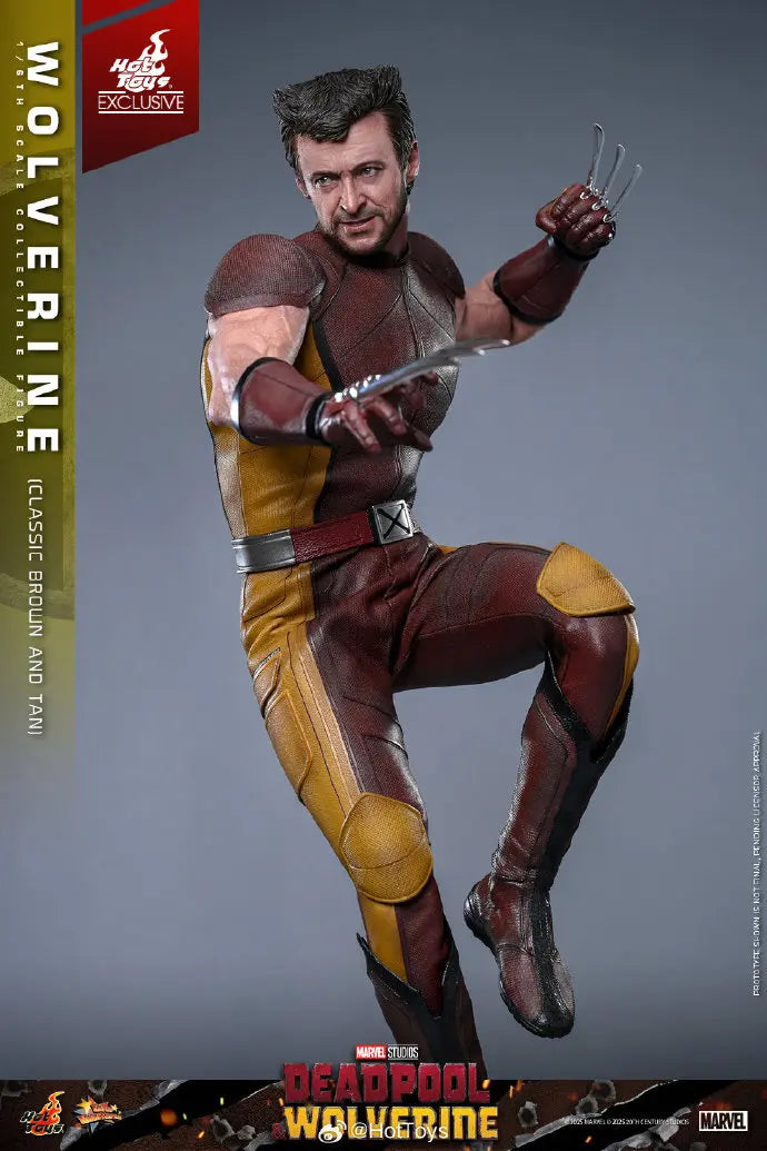 In Stock HotToys MMS831 Wolverine Classic Brown and Tan 1/6 Soldier Figure Animation Action Figure Toy Gift Model Collection