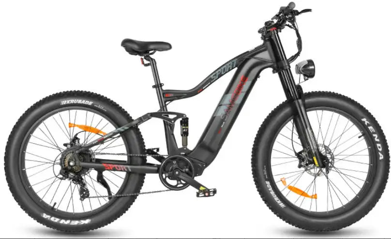 SAMEBIKE RS-A08 Electric Mountain Bike 1000W Motor 48V 17Ah Battery 26 Inch Tire Electric Bicycle 45km/h Shock Absorption e-Bike