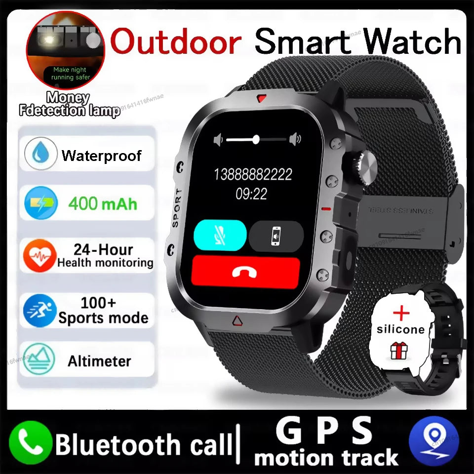 2026 New SmartWatch Men For Women Militray Outdoor GPS Tracker Sport Watches Heart Rate Sleep Waterproof Smart Watch IOS Android