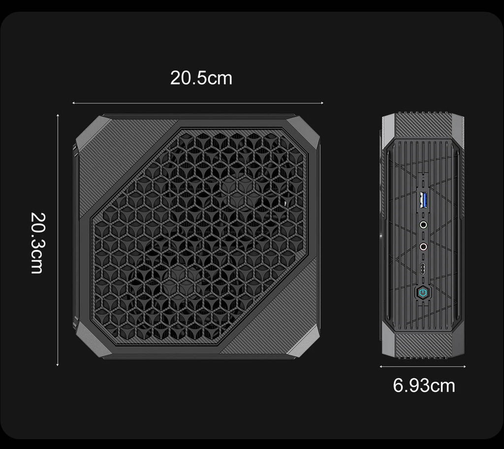 2023 Oushedi HX99G Mini PC Windows 11 AMD Ryzen 9 6900HX AMD Radeon RX 6600M DDR5 32GB 512GB SSD USB4 Desktop Gaming Computer