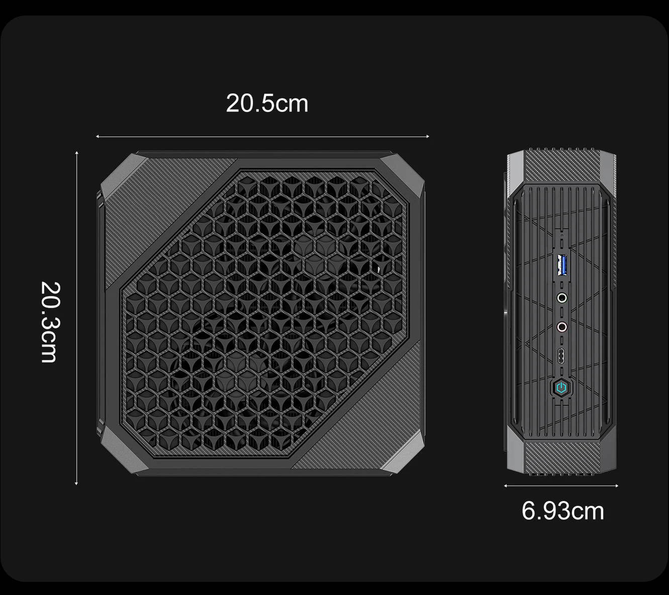 2023 Oushedi HX99G Mini PC Windows 11 AMD Ryzen 9 6900HX AMD Radeon RX 6600M DDR5 32GB 512GB SSD USB4 Desktop Gaming Computer