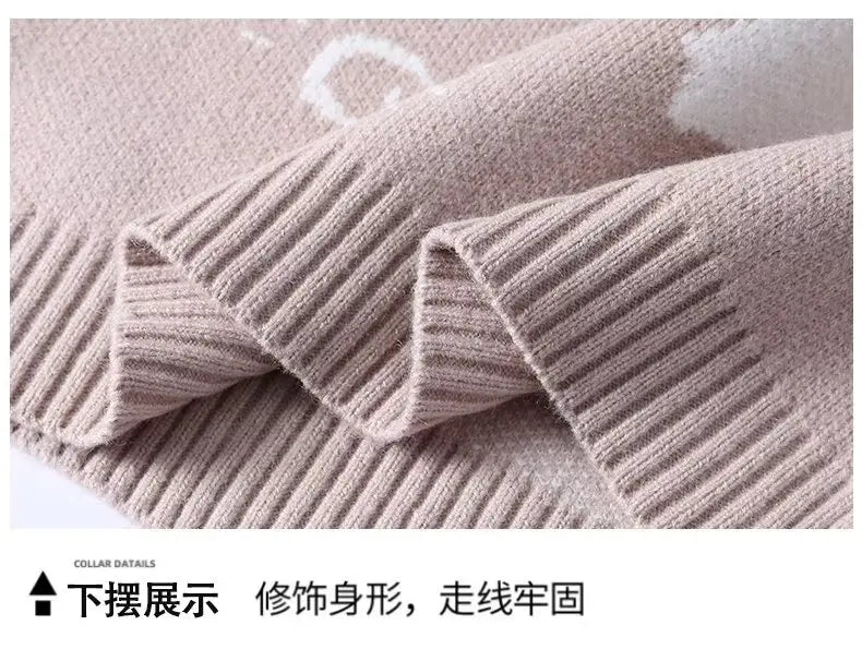 Men Winter Oversized Warm Sweater M-6XL Japannese Cartoon Anime Knitted Sweater Hip Hop Quite Pullover Women Home Fashion Top
