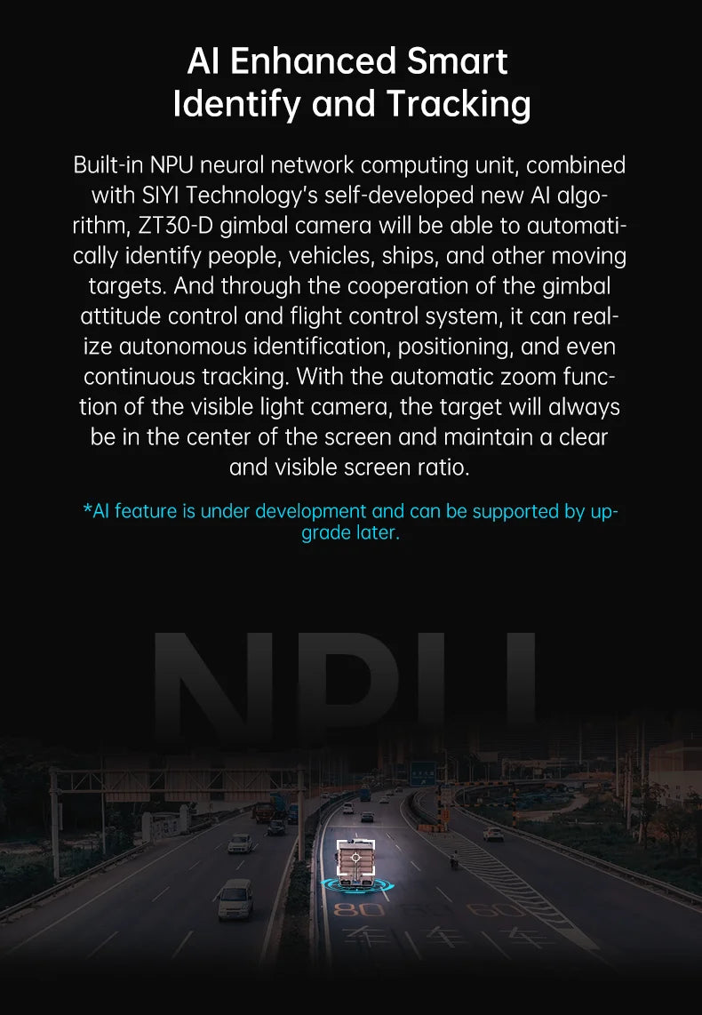 SIYI ZT30 AI 180x Quad-Light Pod Hybrid Light Varying Wide-Angle PTZ Mapping Four Sensors UAVs UGVs Drone Accessories DIY Camera