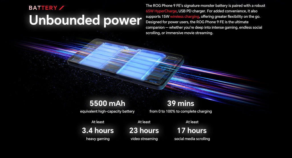 2025 New ASUS ROG Phone 9 FE 5G Gaming Phone Snapdragon 8 Gen 3 6.78" 185Hz E6 AMOLED Display 50MP Sony IMX890 65W HyperCharge