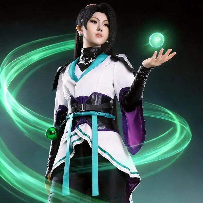 Valorant Game Cosplay Costume Full Set Female Sage Uniform Clothing Gaming Anime Festival Cosplay Props Accessories
