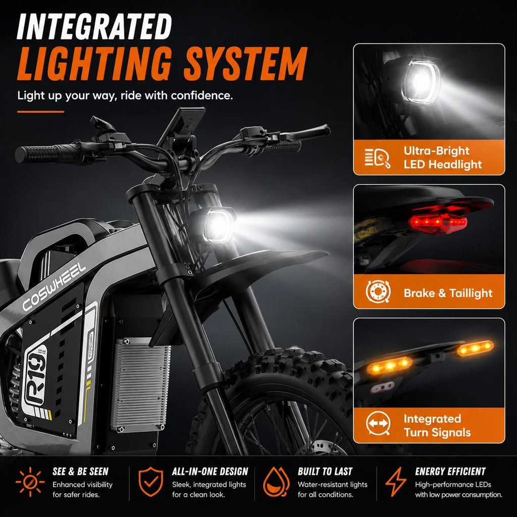 Electric Dirt Bike for Adults 9000W Motor Electric Motorcycle New In 50 MPH High-Speed E-bike Battery 72V 40AH Off-Road E Bike