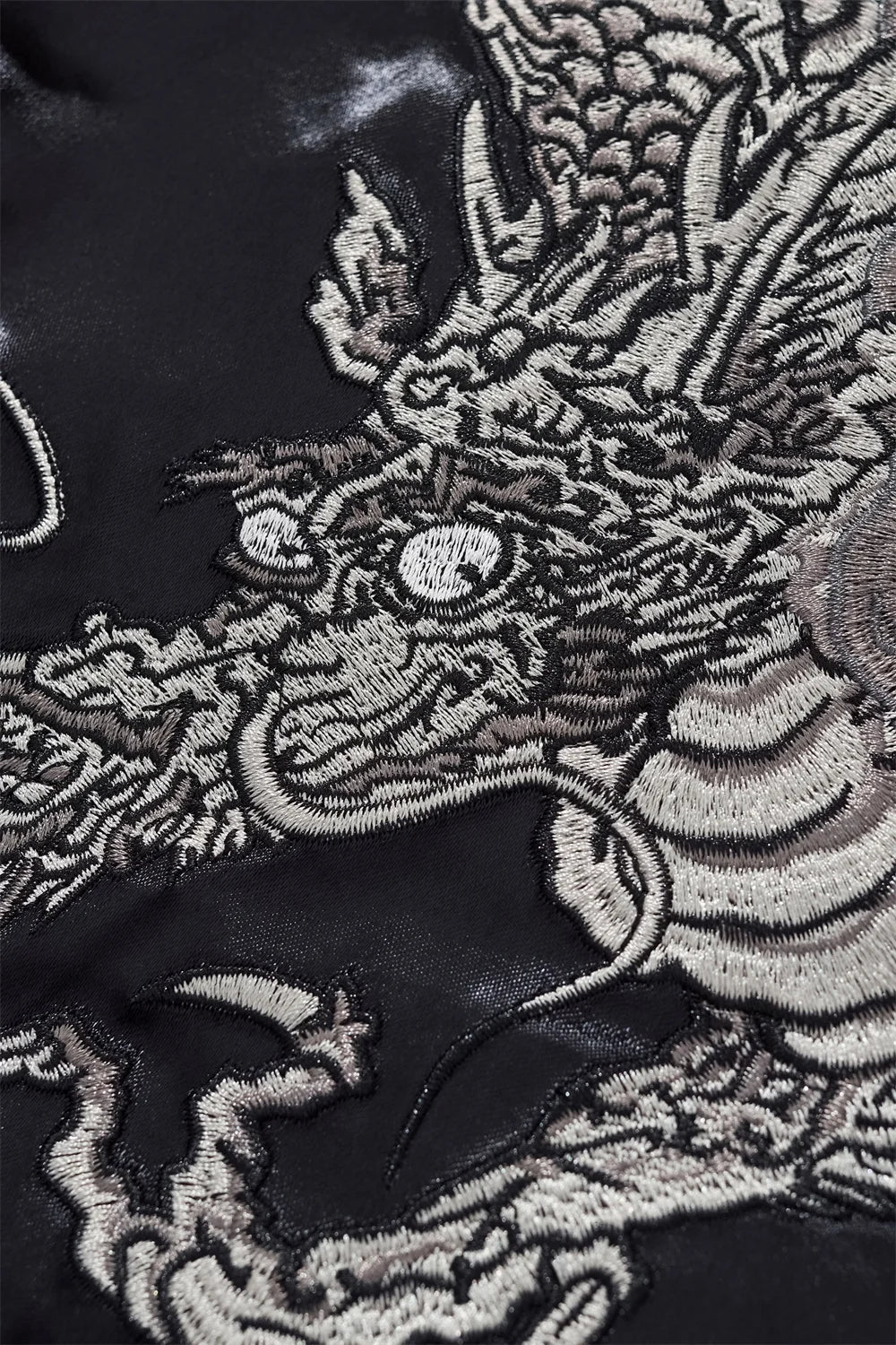 Harajuku Yokosuka Dragon Embroidered Jacket Autumn Street Hip Hop Men's Green Sleeve Japanese Coat