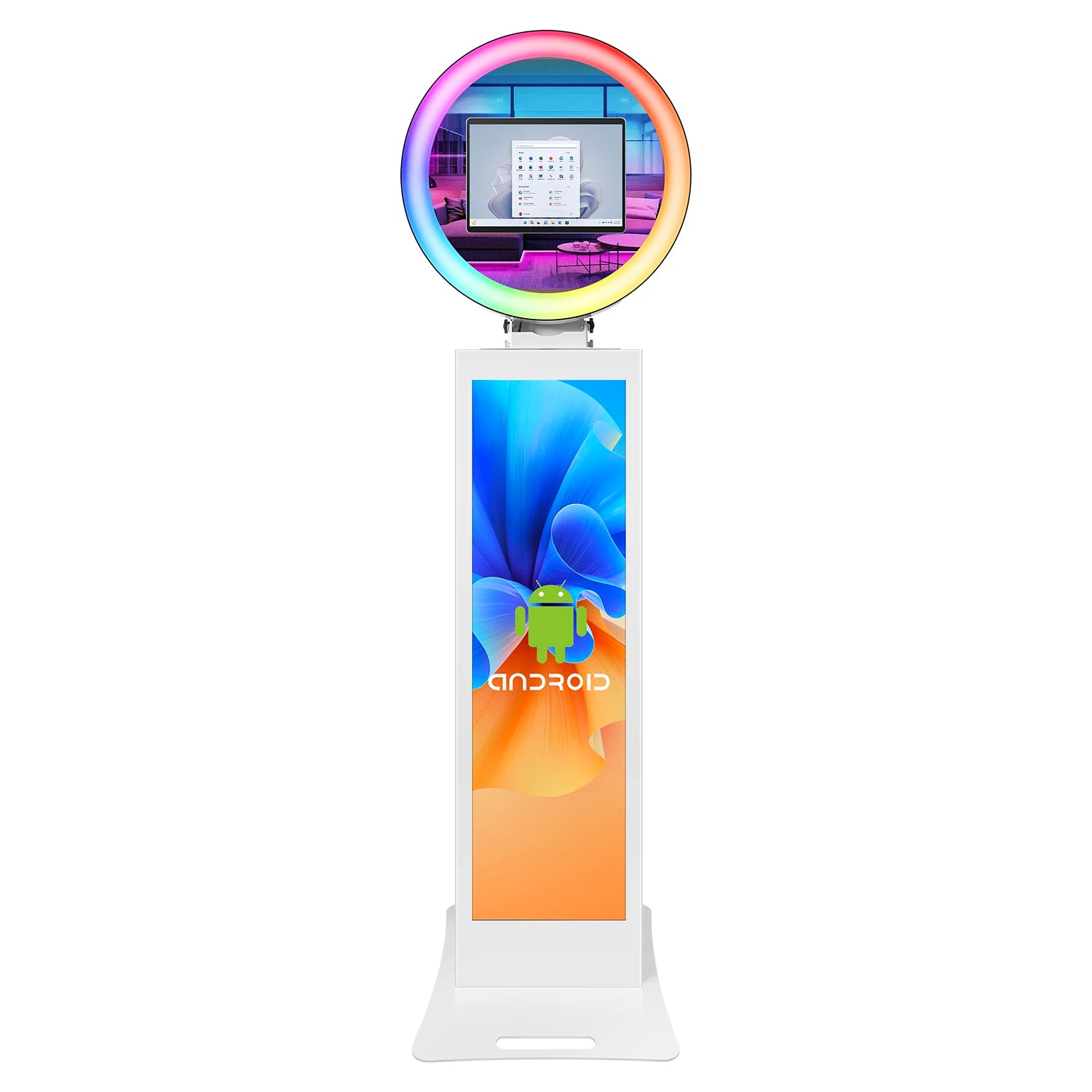 Magic Mirror LCD Photo Booth Machine with LED Ring Light Photobooth Machine for iPad 9.7-13inch for Party iPad Photobooth Lcd