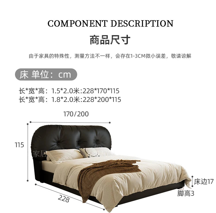 Tall Headboard Double Bed Frame Modern European Style Full Queen Size Bed Frame Bedroom Nightstands Cama De Casal Home Furniture