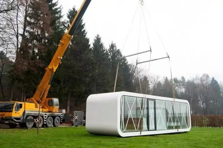 A for Customized Prefabricated Mobile Eco Apple Luxury 2 Bedroom Commercial Space Capsule House With Kitchen