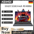 ACEMAGIC 15.6/17.3" Laptop AMD Ryzen 3 4300U, 16GB RAM 512GB SSD Windows 11 WiFi HDMI USB-C Large Screen & Upgradable Storage