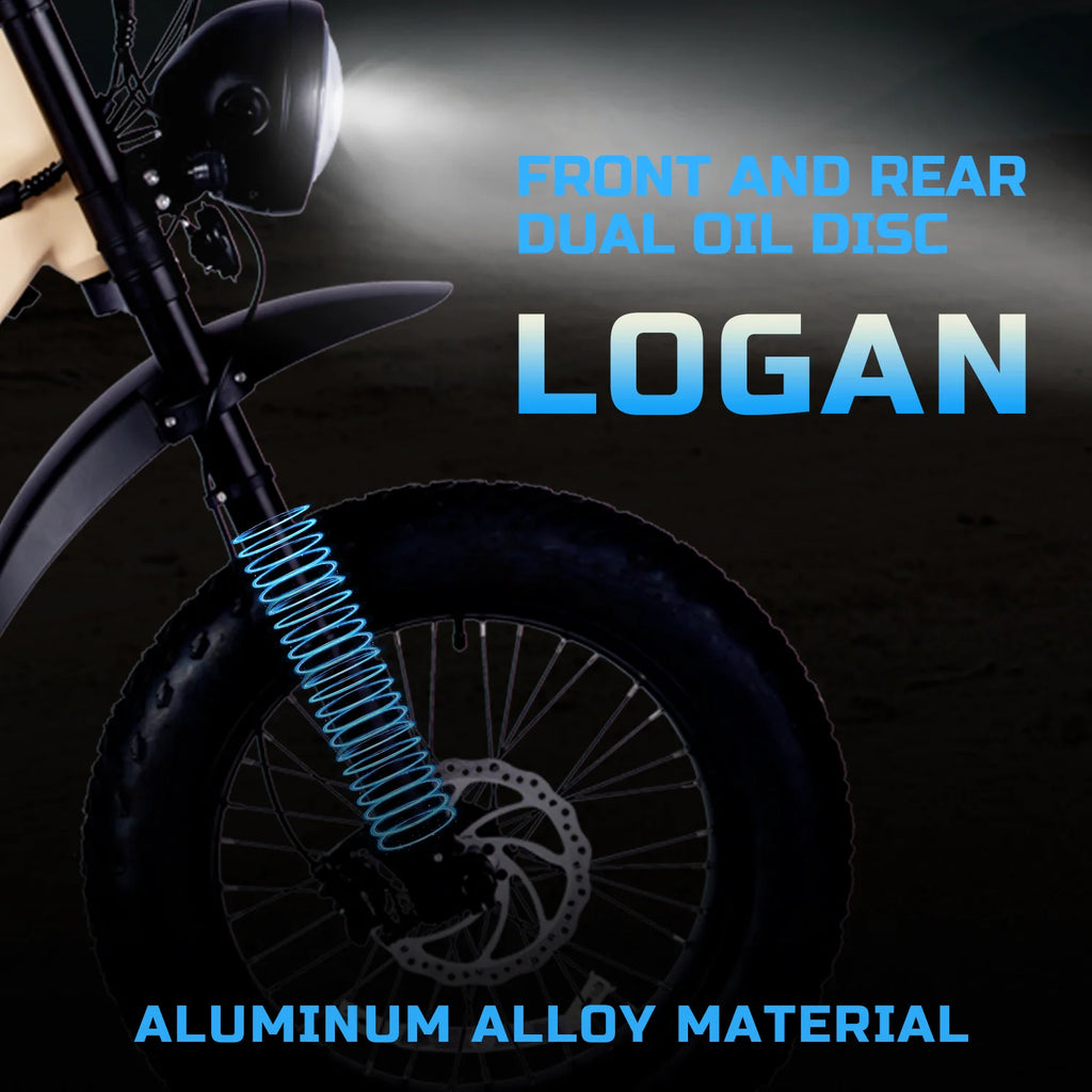 1000W mountain adult electric bicycle 48V20AH motorcycle style electric bicycle 20 inch dual oil disc off-road electric bicycle