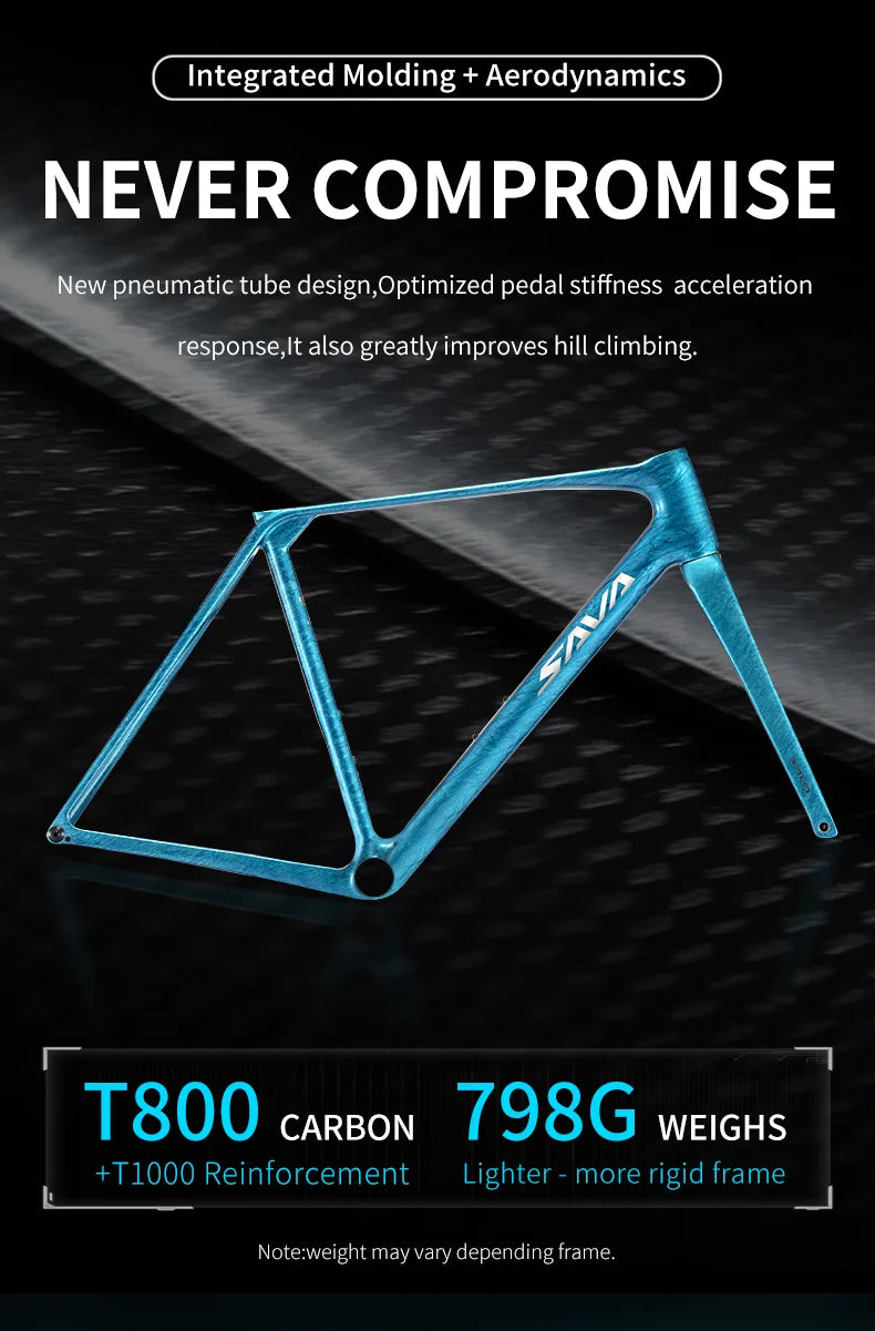 SAVA AEROX SLR9 Full Carbon Fiber Electronic Shift Road Bike with SHIMAN0 Di2 9270 Kit CP-BORA WTO B45 Rims