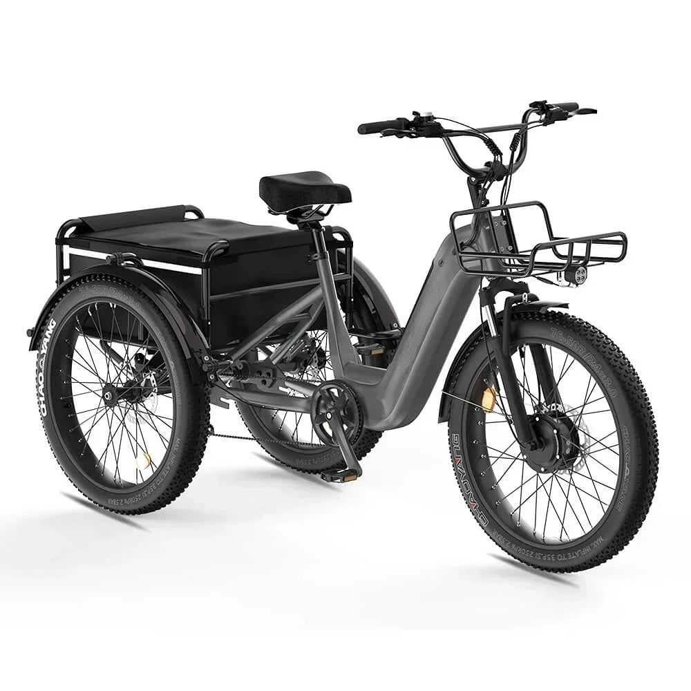 Adult 3-Wheel Electric Cargo Bicycle 500W Motor 48V15AH Battery 40km/h 24 Inch Tire Delivery E-Bike for Transport And Cargo