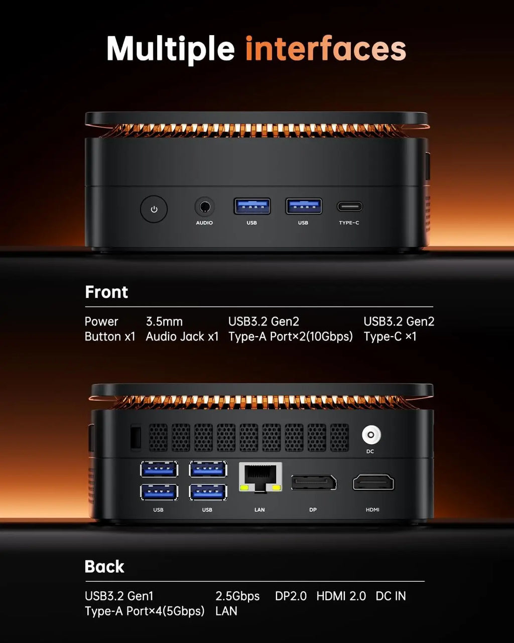 KAMRUI Mini PC AMD Ryzen7 6800H 32GB LPDDR5 512GB M.2 SSD up to 4.7GHz Dual Channel Desktop Gaming Computer WIFI6 BT5.2 Win11pro