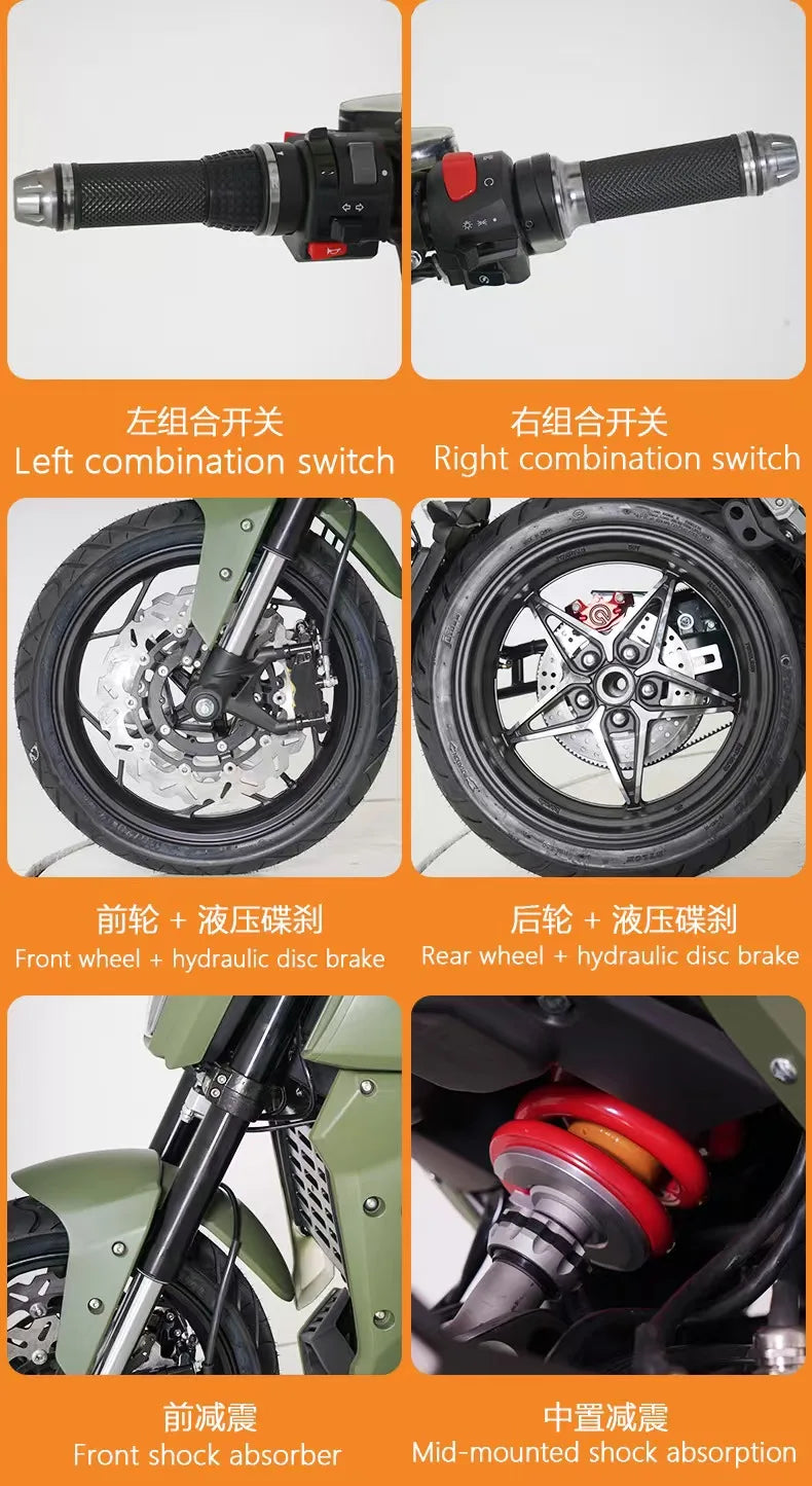 Luyuan 2026 Motorcycle Electric Bike 8000w Mid Drive Motor Off-road 150km/h DIAVEL-M PRO Motorcycle Electric Bike For Sales