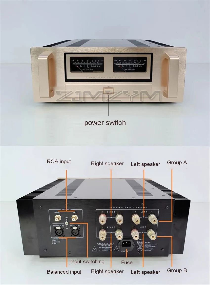 E-406 Class A And B HIFI Power Amplifier 110V/220V Rated Continuous Output Power (20HZ-20000Hz) S/N Signal-to-noise Ratio