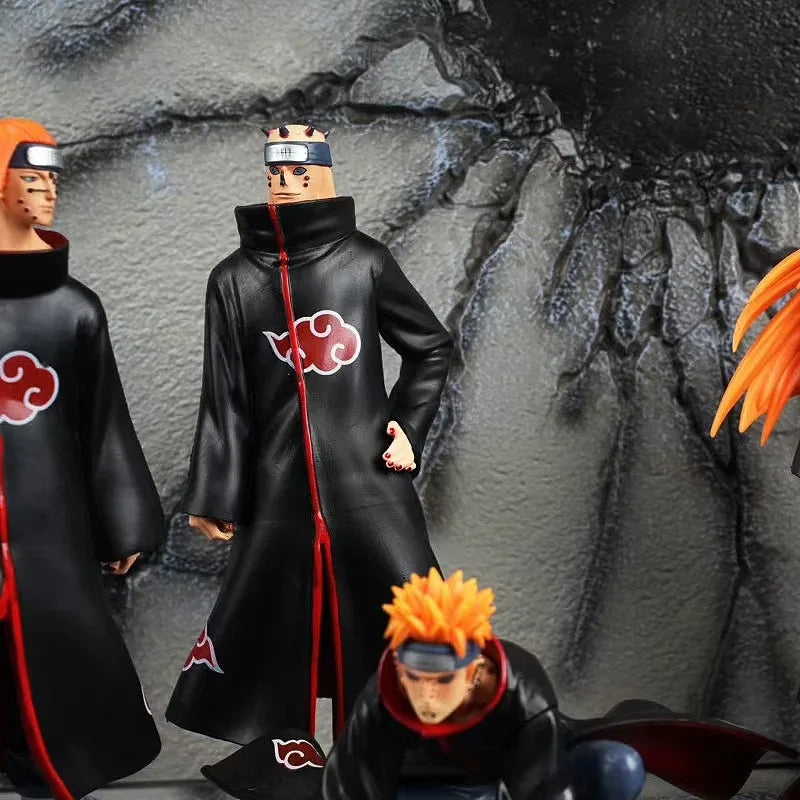 37cm Naruto Akatsuki Figure 6 Pcs/Set Uchiha Itachi Madara Konan Hidan Ninja Super Anime Scene Figurine Decoration Model Toys