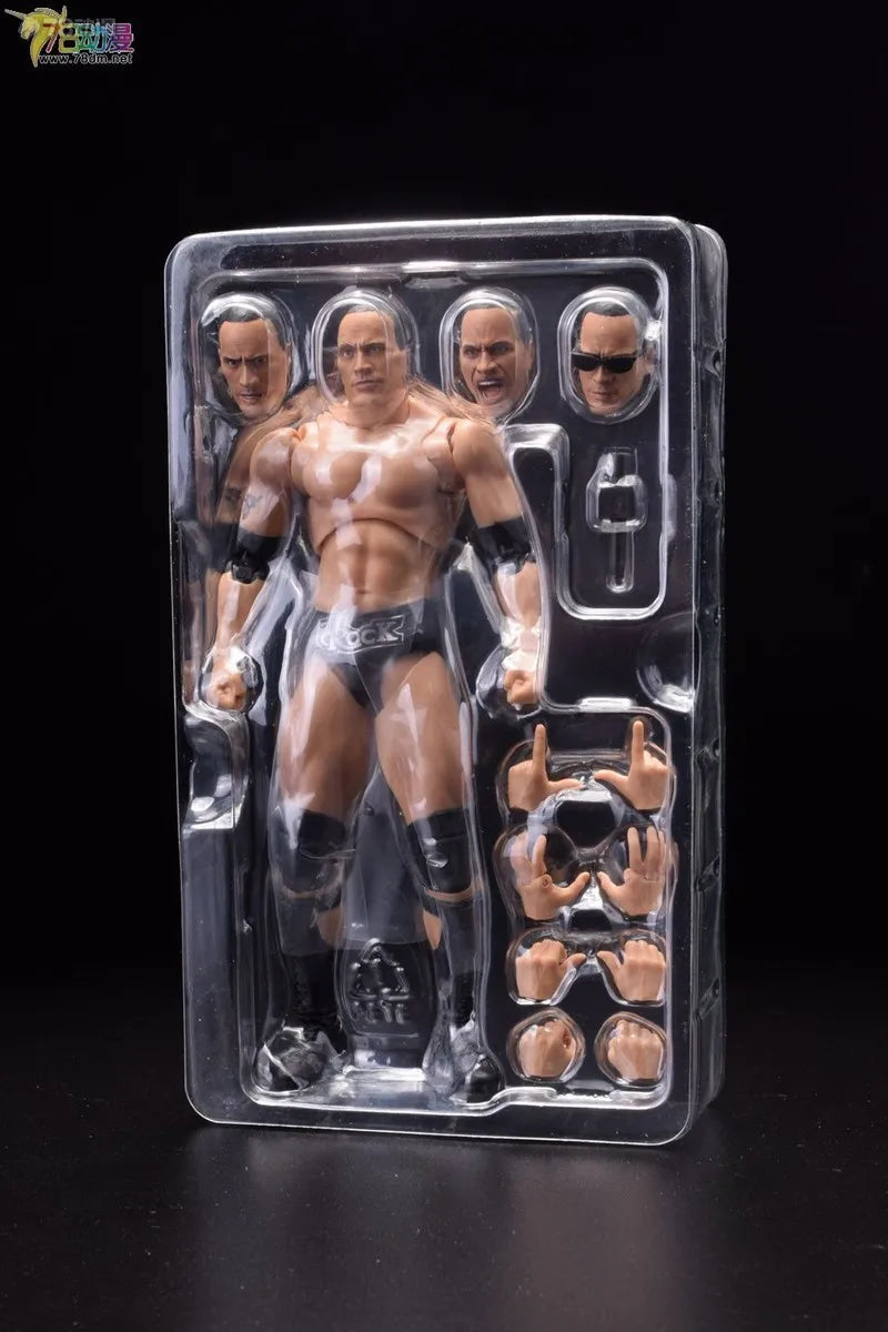 BANDAI Genuine S. H. Figuarts Series Reality Artist Series WWE Kane，Paul Levisk，Steve Austin，Dwayne Johnson Movable Model