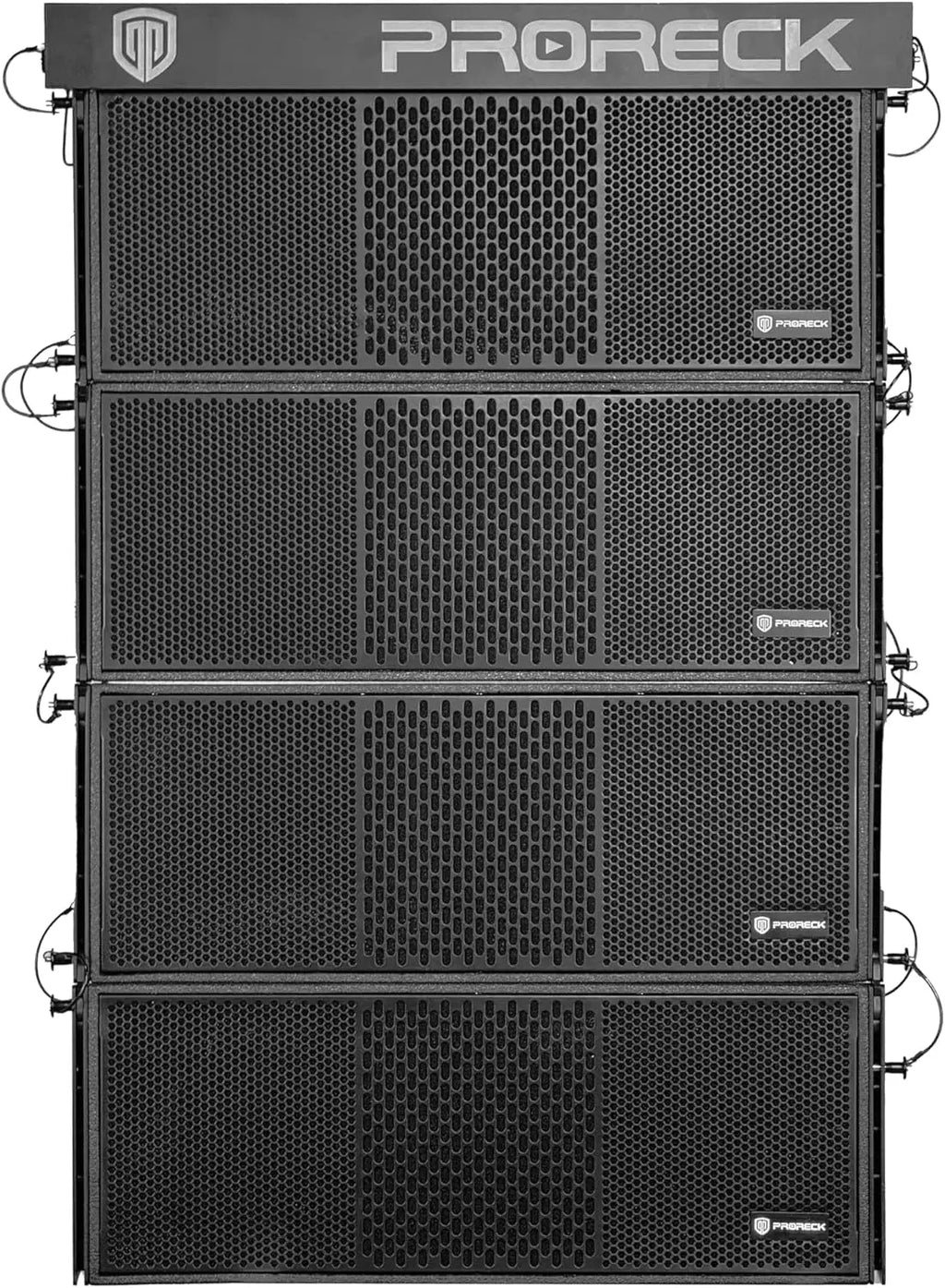 PRORECK Dual 8'' Full Range Powered Array Speaker 4000W Portable Professional Sound (208AP Array Speaker X4 with Flying Frame)