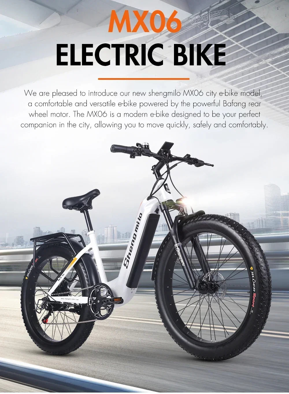 Mountain Electric Bike 500W Motor 48V17.5 Lithium battery 26-inch Tire Urban Commuter Electric Bike  Beach Travel E-Bike
